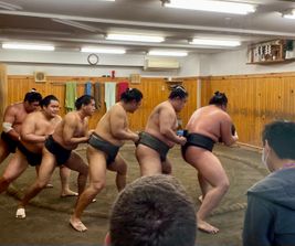 Sumo training kijken in Japan